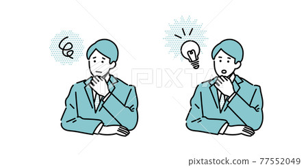 憂慮和啟發男性商人 77552049