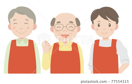 三個圍裙的男人 77554315