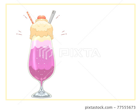 Pop cream soda with cherry and frame purple ver Pop cream soda with cherry and frame purple ver 77555673