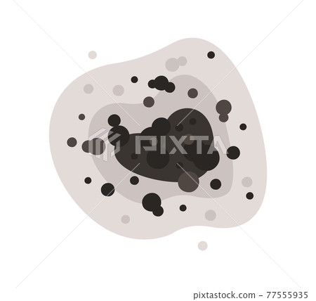 Black mold spot. Toxic mold spores. Fungi and bacteria. Tooth decay. Stain on the house wall. Isolated vector illustration on white background Black mold spot. Toxic mold spores. Fungi and bacteria. Tooth decay. Stain on the house wall. Isolated vector illustration on white background 77555935