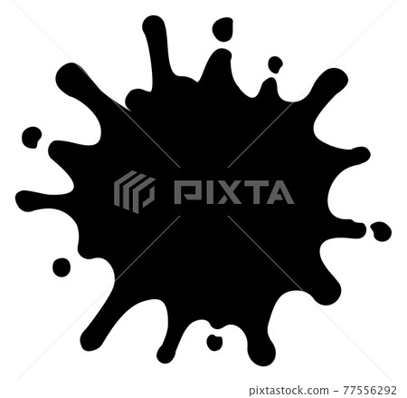 墨水/液體/血濺/濺/濺剪影圖案矢量圖 77556292