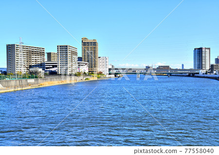 從大台橋/隅田川（東京都足立區）看小久橋 [2020.11] 77558040