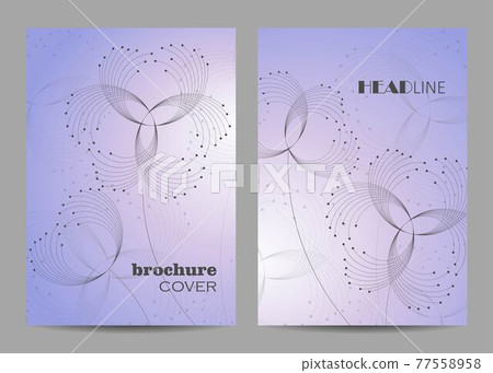 Modern vector templates for brochure cover in A4 Modern vector templates for brochure cover in A4 77558958