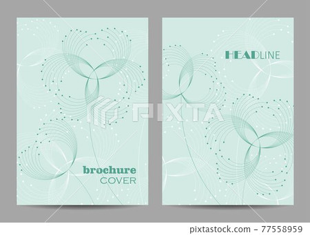 Modern vector templates for brochure cover in A4 77558959