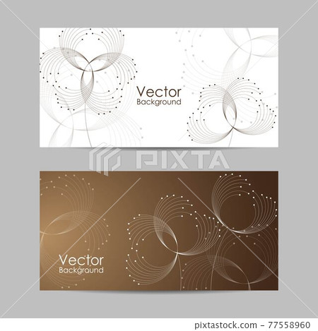 Set of banners with connected lines and dots. Set of banners with connected lines and dots. 77558960