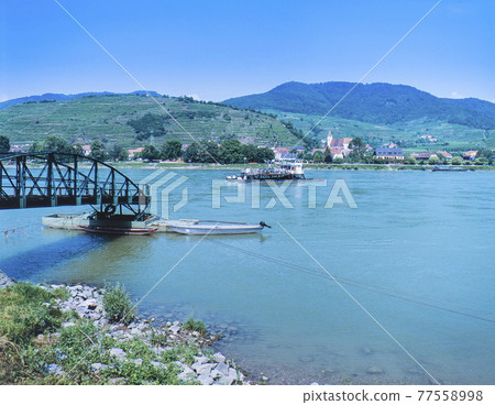 Austria Wachau Valley Donau River and Village Ferry Terminal 77558998