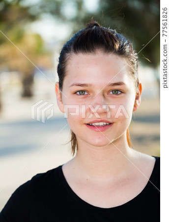 Portrait of sportswoman which is training Portrait of sportswoman which is training 77561826
