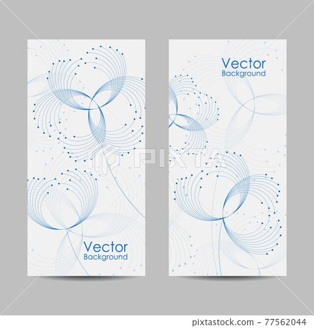 Set of banners with connected lines and dots. Set of banners with connected lines and dots. 77562044