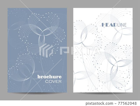Modern vector templates for brochure cover in A4 77562048