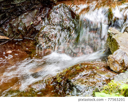 A view of the cool spring Shiraito Falls A view of the cool spring Shiraito Falls 77563201