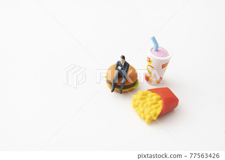 微型快餐和商人 77563426