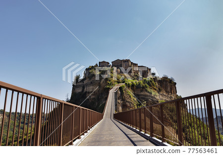 View of Civita di Bagnoregio -Italy - 77563461