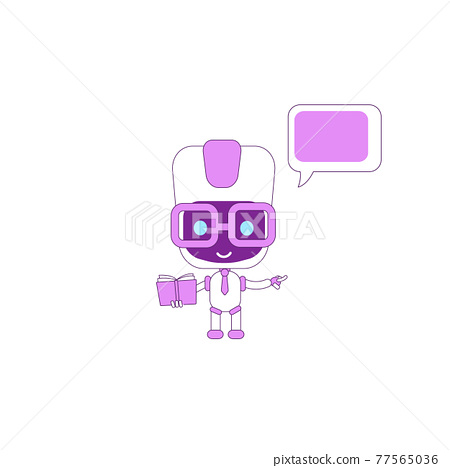 Robot boy flat character. Isolated stock vector illustration Stock