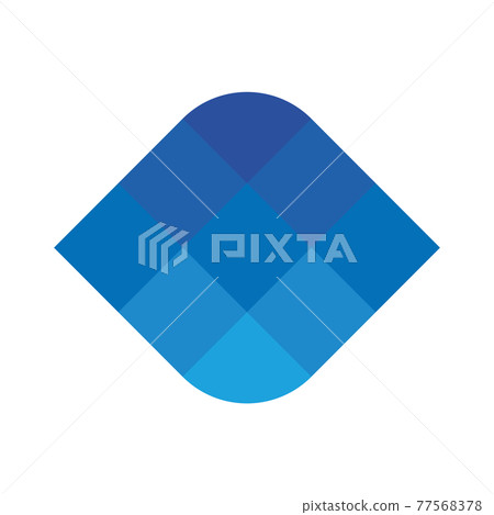 Abstract pixelized mosaic logo design 77568378