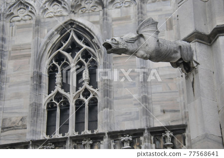 意大利米蘭大教堂屋頂露台上的石像鬼 意大利米蘭大教堂屋頂露台上的石像鬼 77568641