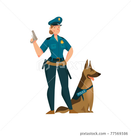 Woman Police Officer Icon Woman Police Officer Icon 77569386