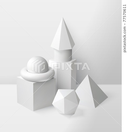 Basic Shapes Composition - Stock Illustration [77570611] - PIXTA