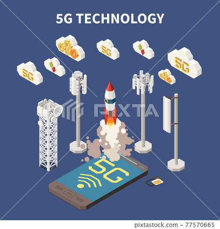 Internet Isometric Concept - Stock Illustration [77570665] - PIXTA
