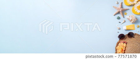 夏天 夏季 海灘 旅遊 背景 Travel to beach in summer 夏休み ビーチ 77571870