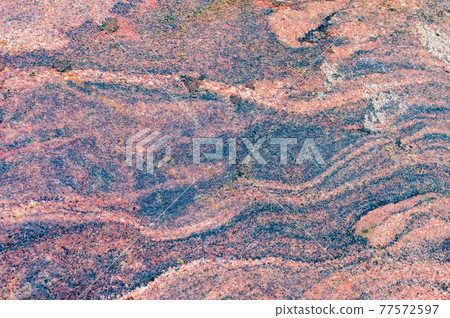 Textured red background. The texture of the sea stone is red-brown. 77572597