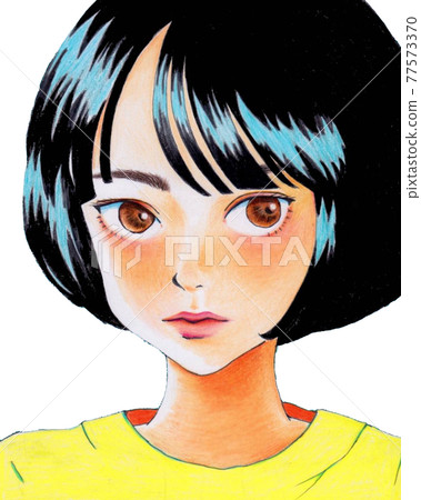 A cute girl with bob hair POP A cute girl with bob hair POP 77573370