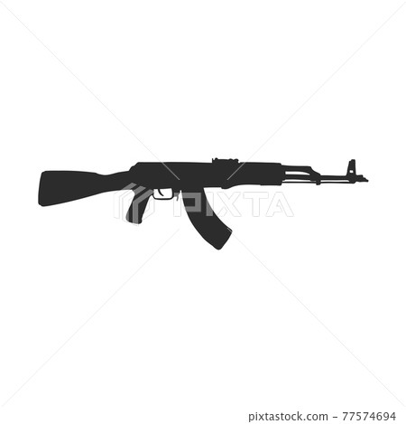 Assault rifle . Doodle style. assault rifle vector sketch illustration 77574694