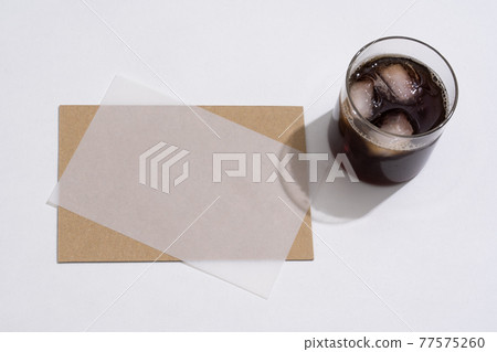 Background material coffee card 77575260