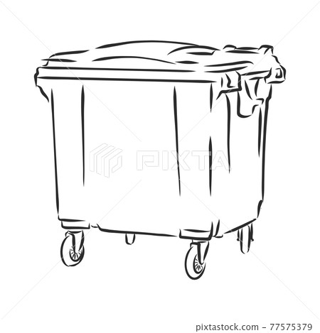 Sketched empty trash bin desktop icon. Doodle design element in vector, trash can vector sketch illustration Sketched empty trash bin desktop icon. Doodle design element in vector, trash can vector sketch illustration 77575379