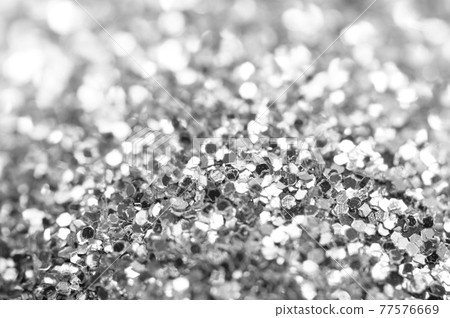 Beautiful Festive glitter of sparkles. Macro. Abstract black and white background 77576669