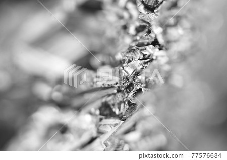 Black and white background of the quartz surface. Macro. 77576684