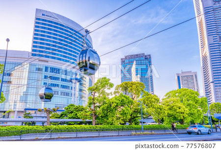 橫濱索道櫻木町的街景 橫濱索道櫻木町的街景 77576807