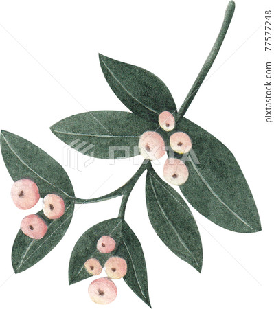 Flowers and landscape decor watercolor Flowers and landscape decor watercolor 77577248