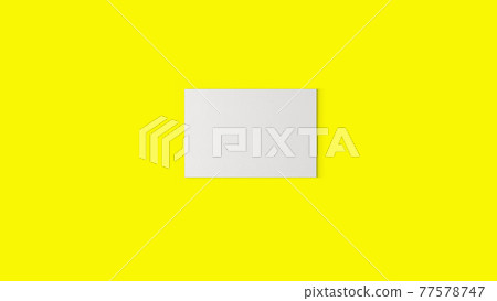 3d rendering hanging empty blank white canvas isolated on yellow background. 3d rendering hanging empty blank white canvas isolated on yellow background. 77578747