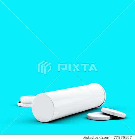 3d Rendering effervescent bottle isolated on toscha background. suitable for your medical design element. 3d Rendering effervescent bottle isolated on toscha background. suitable for your medical design element. 77579197