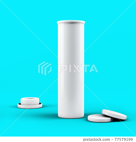 3d Rendering effervescent bottle isolated on toscha background. suitable for your medical design element. 77579199