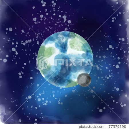 Watercolor Space Planets. Watercolor Space clipart, Cosmos, retro planets isolated. Comets, moon, stars, osteroid, stylized planets set - illustration. Vintage planets illust Watercolor Space Planets. Watercolor Space clipart, Cosmos, retro planets isolated. Comets, moon, stars, osteroid, stylized planets set - illustration. Vintage planets illust 77579398