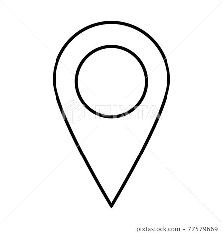 Luxury mansion thin line icon 77579669