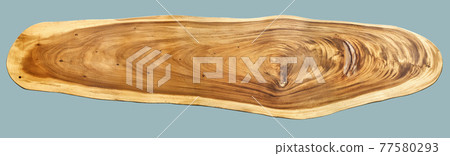 Amazing table of live edge suar wood slab on light blue background Amazing table of live edge suar wood slab on light blue background 77580293