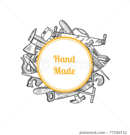 hand drawn carpentry elements hand drawn carpentry elements 77580532