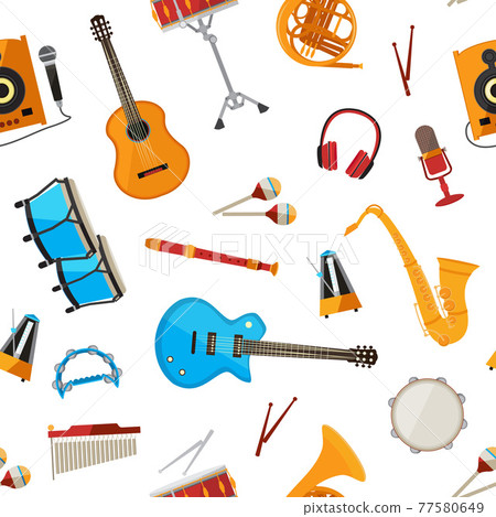 musical instruments pattern musical instruments pattern 77580649