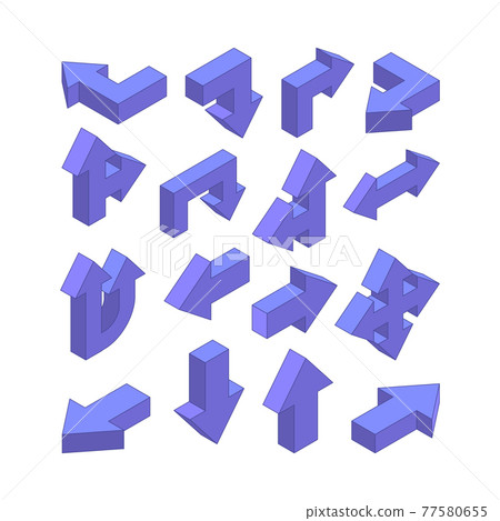 3d pictures of various arrows 77580655