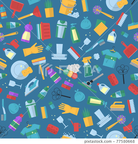 cleaning flat icons illustration cleaning flat icons illustration 77580668