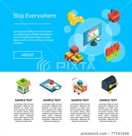 isometric logistics and delivery icons template illustration isometric logistics and delivery icons template illustration 77581048