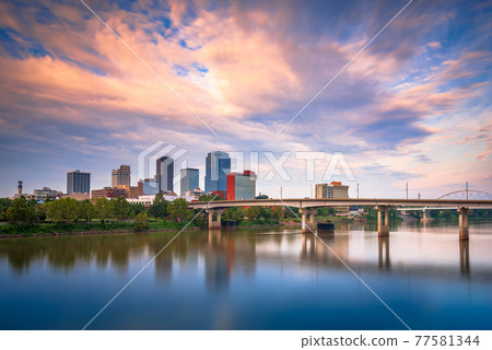 Little Rock, Arkansas, USA skyline on the River Little Rock, Arkansas, USA skyline on the River 77581344