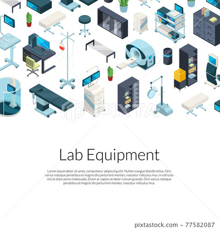 isometric hospital icons background isometric hospital icons background 77582087