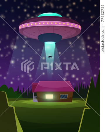 background illustration of ufo background illustration of ufo 77582735