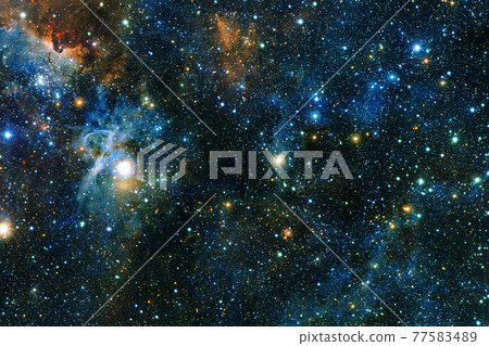 Outer space art. Starfield. Elements of this image furnished by NASA. 77583489