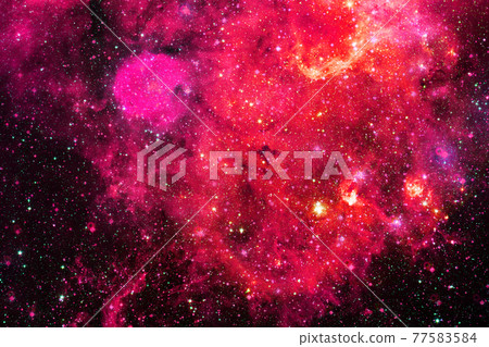 Cluster of stars. Nebula. Elements of this image furnished by NASA 77583584