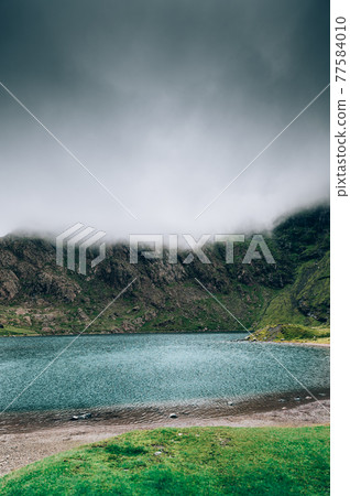Beautiful landscape panorama of Snowdonia National Park in North Wales, UK 77584010