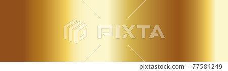 Gold gradient long banner. Golden foil brass material. Copper paper sheet plate. Shine yellow border. Luxury design for award, medal, win. Steel frame. Vector illustration Gold gradient long banner. Golden foil brass material. Copper paper sheet plate. Shine yellow border. Luxury design for award, medal, win. Steel frame. Vector illustration 77584249